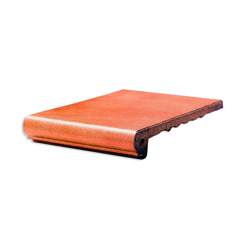 Viken Klassik Terracotta Glaserad Stair-Tread Jord 24x33 cm